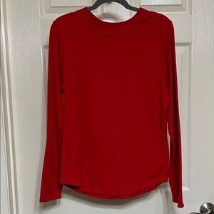 No Boundaries Ruby Red Long Sleeve Tee Vibrant Holiday Layering Piece XXL
